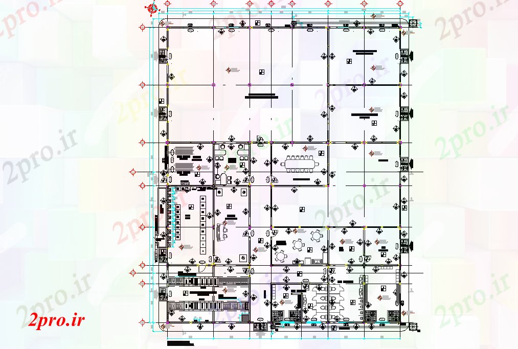 دانلود نقشه خانه های کوچک ، نگهبانی ، سازمانی - برنامه ریزی ویلایی ac جزئیات 32 در 41 متر (کد80881)