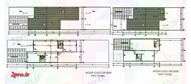دانلود نقشه مسکونی ، ویلایی ، آپارتمان طرحی طبقه تونل از نوع مسکن با معماری 6 در 14 متر (کد80897)