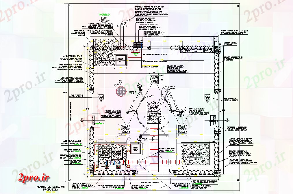 دانلود نقشه جزئیات ساخت و ساز خود مثلثی حمایت از برج (کد80898)