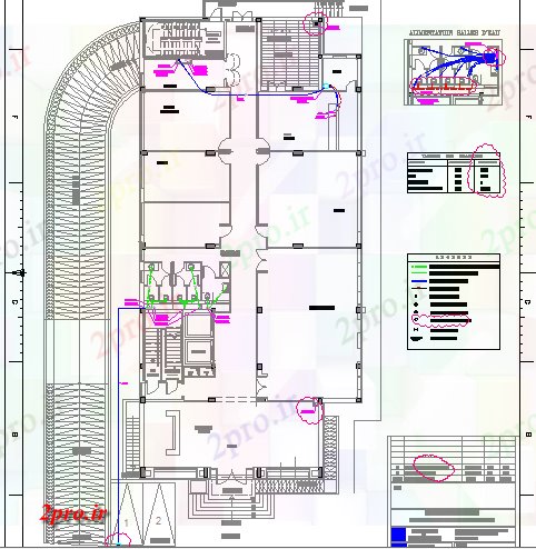 دانلود نقشه ساختمان اداری - تجاری - صنعتی طراحی طبقه نهم با نصب و راه اندازی لوله کشی ساختمان اداری 17 در 37 متر (کد80912)