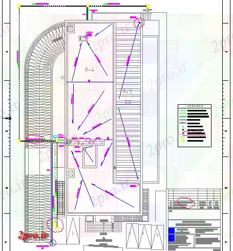 دانلود نقشه ساختمان اداری - تجاری - صنعتی جزئیات نصب و راه اندازی پله از سیزدهم کف ساختمان اداری 17 در 37 متر (کد80919)