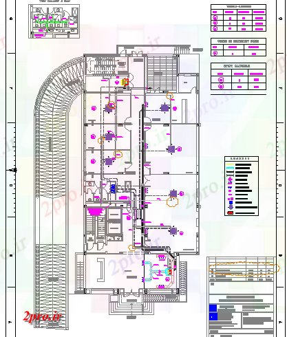 دانلود نقشه ساختمان اداری - تجاری - صنعتی ستاد ساخت طرحی معماری جزئیات 17 در 36 متر (کد80920)