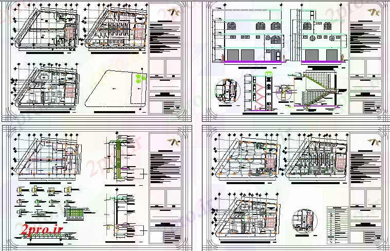دانلود نقشه ساختمان اداری - تجاری - صنعتی اداری پروژه معماری دفتر جزئیات 7 در 13 متر (کد81083)