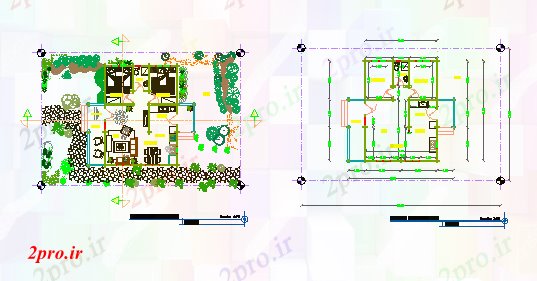 دانلود نقشه مسکونی ، ویلایی ، آپارتمان معماری چیدمان طراحی خانه طراحی 6 در 9 متر (کد81115)