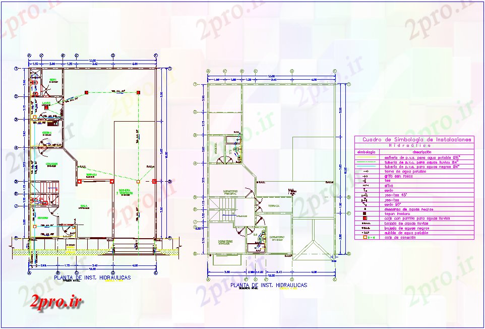 دانلود نقشه جزئیات لوله کشی  نصب و راه اندازی هیدرولیک از خانه (کد81186)