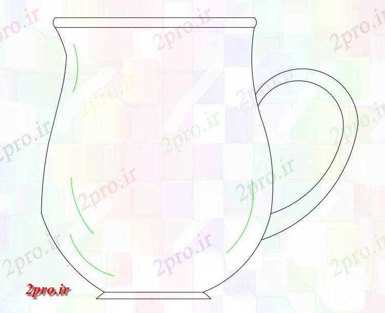 دانلود نقشه بلوک ، آرام ، نماد در سطح بالا با فنجان قهوه بلوک (کد81272)