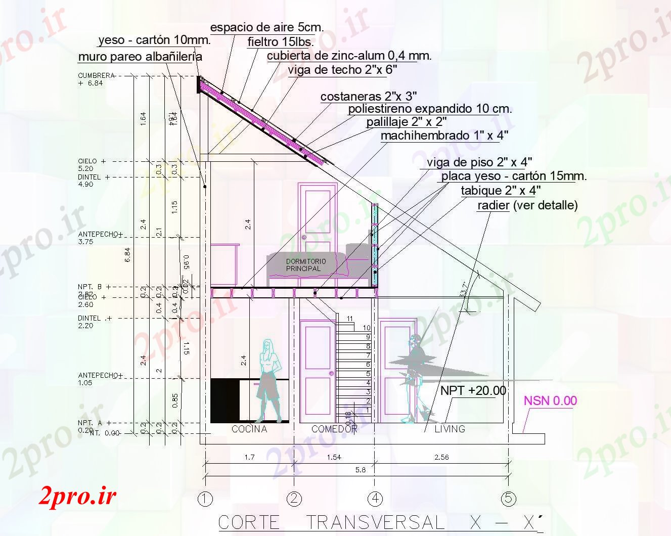 دانلود نقشه جزئیات ساخت و ساز جزئیات بخش سقف   (کد81291)