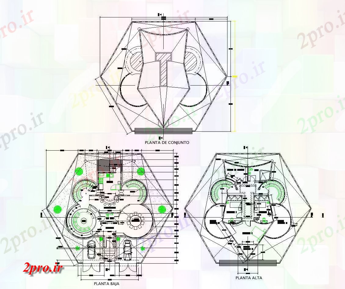 دانلود نقشه مسکونی ، ویلایی ، آپارتمان خانه پروانه طرحی acd 12 در 15 متر (کد81321)