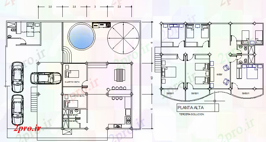 دانلود نقشه مسکونی ، ویلایی ، آپارتمان ساحل طرحی مسکن 19 در 27 متر (کد81375)