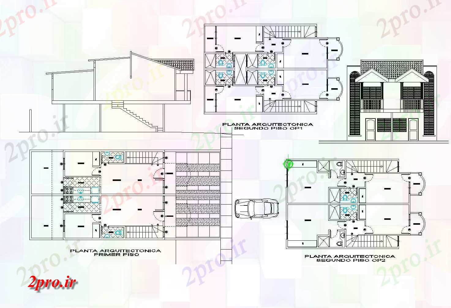 دانلود نقشه مسکونی  ، ویلایی ، آپارتمان  خانه گروه بندی می شوند برنامه ریزی جزئیات (کد81395)