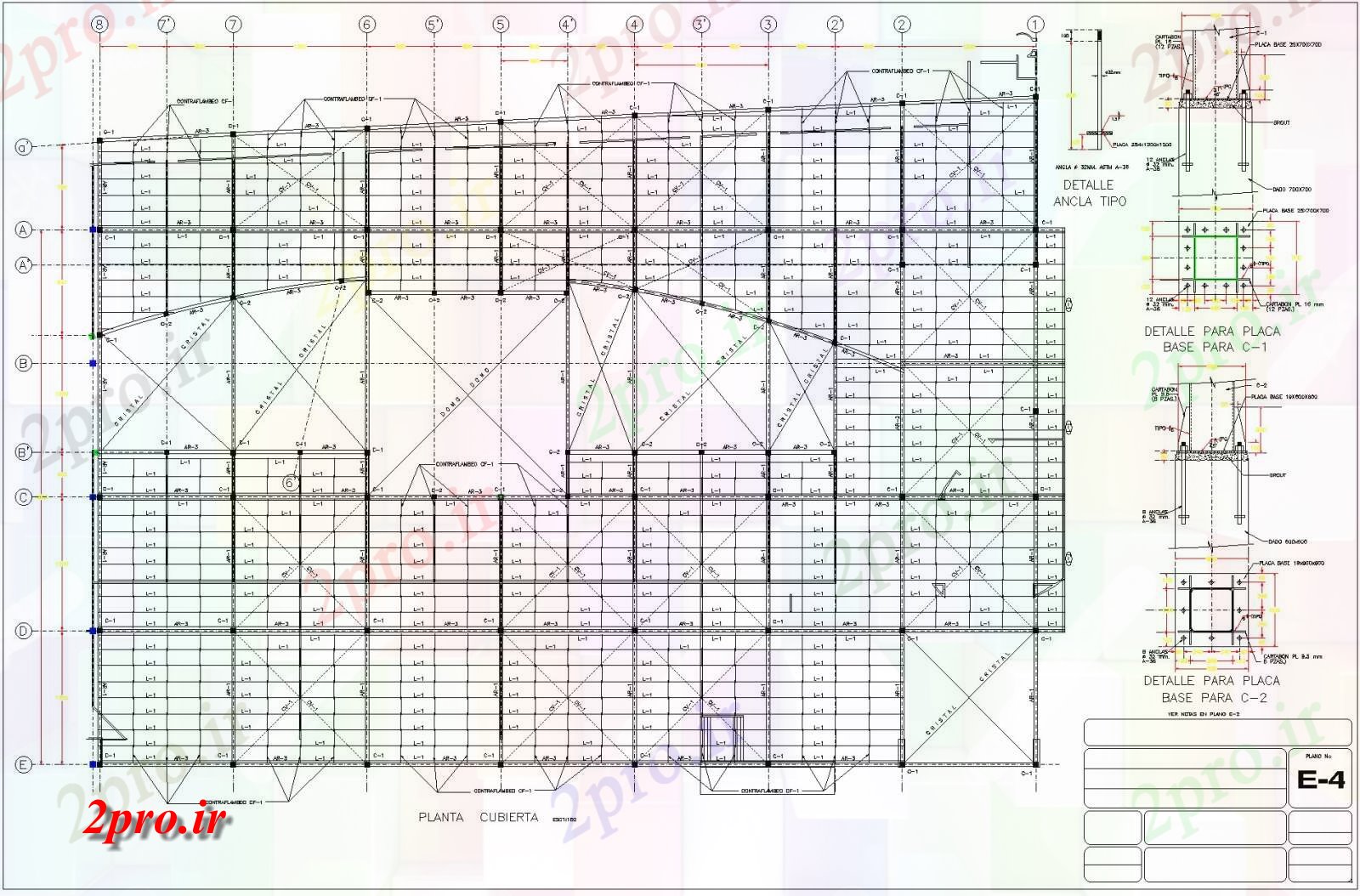 دانلود نقشه جزئیات ساخت و ساز طرحی از جزئیات سازنده جزئیات (کد81436)