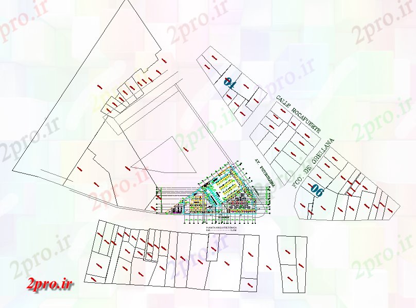 دانلود نقشه ساختمان اداری - تجاری - صنعتی کار مرکزی طرحی بازار acd 52 در 85 متر (کد81477)
