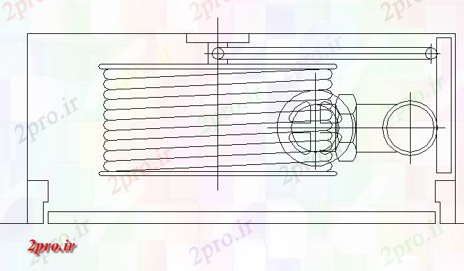 دانلود نقشه جزئیات معماری با دید جانبی از بطری آتش  طراحی بلوک (کد81482)