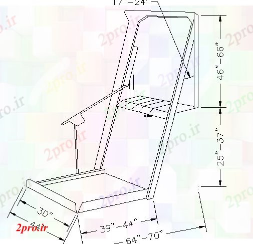 دانلود نقشه جزئیات معماری واکر کودک صندلی  بلوک طراحی (کد81526)