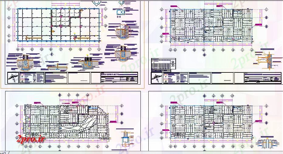 دانلود نقشه ساختمان اداری - تجاری - صنعتی ساخت و ساز دفتر با ساختار جزئیات 53 در 135 متر (کد81549)