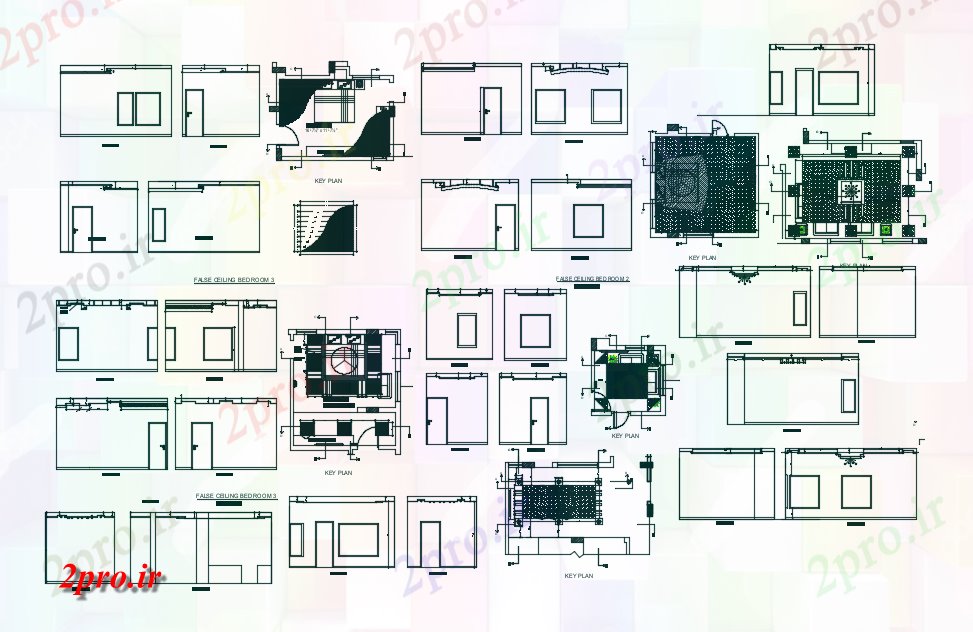 دانلود نقشه طراحی سقف کاذب طرحی و نما سقف کاذب    (کد81562)