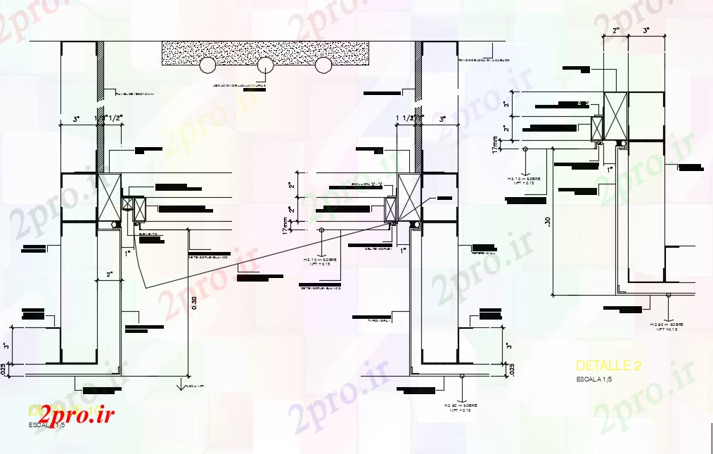 دانلود نقشه جزئیات ساخت و ساز بلوک های ساخت و ساز   (کد81613)