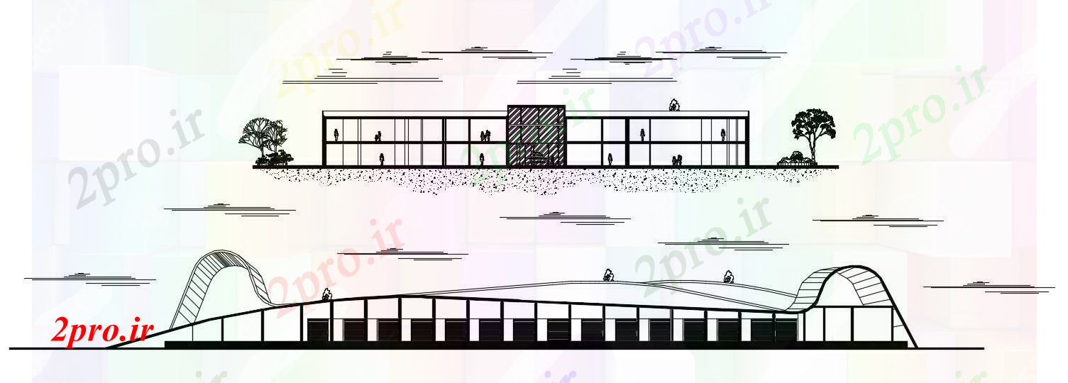 دانلود نقشه ساختمان مرتفعمجتمع نمای  طراحی (کد81615)