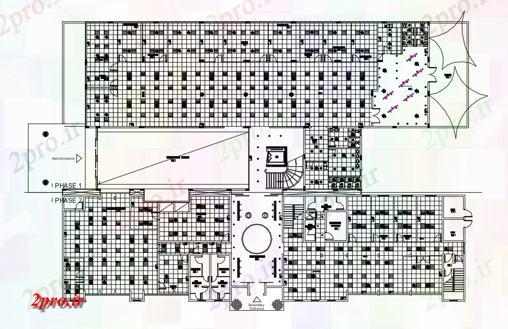 دانلود نقشه  جزئیات دیوار های آجری طرحی مرکز تماس طبقات ساختمان (کد81633)