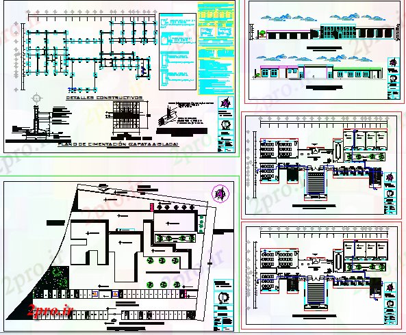 دانلود نقشه ساختمان اداری - تجاری - صنعتی دفتر دان ساخت و ساز پروژه معماری 38 در 72 متر (کد81742)