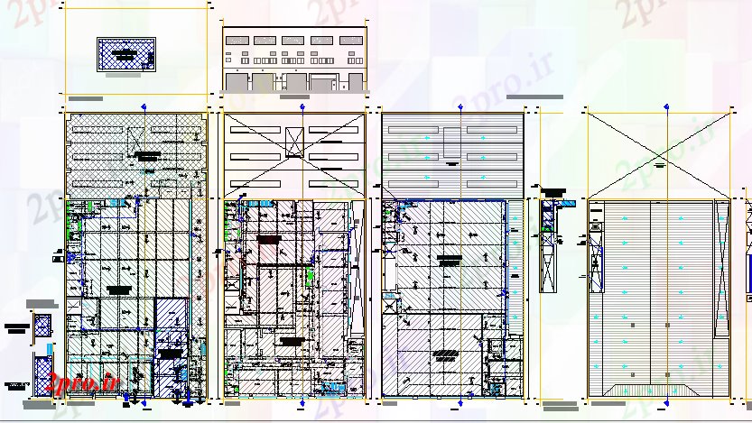 دانلود نقشه کارخانه صنعتی  ، کارگاه پروژه معماری صنعت نساجی جزئیات (کد81773)