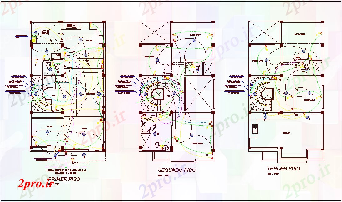 دانلود نقشه طراحی داخلی طرحی نصب و راه اندازی برق خانه (کد81810)