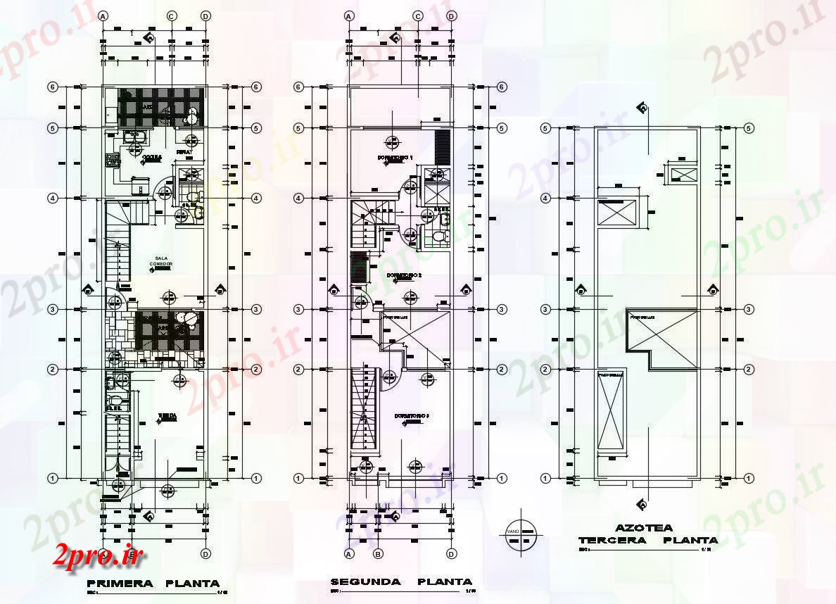 دانلود نقشه مسکونی ، ویلایی ، آپارتمان طرحی طبقه از خانه با معماری 4 در 14 متر (کد81818)