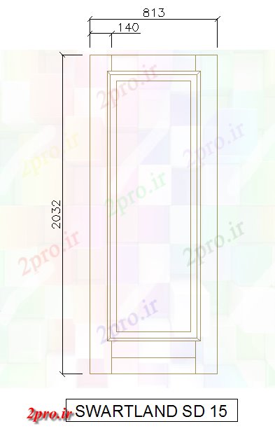 دانلود نقشه جزئیات طراحی در و پنجره  درب های چوبی بلوک نما طراحی (کد81880)