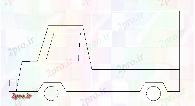 دانلود نقشه بلوک وسایل نقلیه کامیون اسباب بازی جزئیات نما جلو (کد81904)