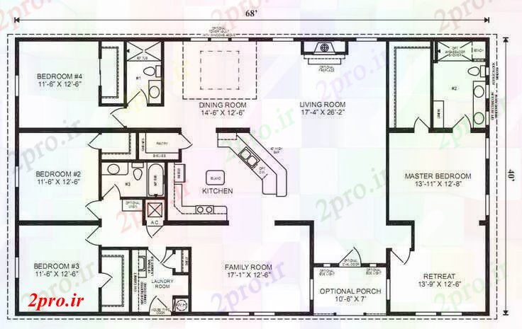 دانلود نقشه مسکونی  ، ویلایی ، آپارتمان  خانه دو بعدی  (کد81915)