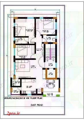 دانلود نقشه مسکونی  ، ویلایی ، آپارتمان  طرحی های طبقه  (کد81942)