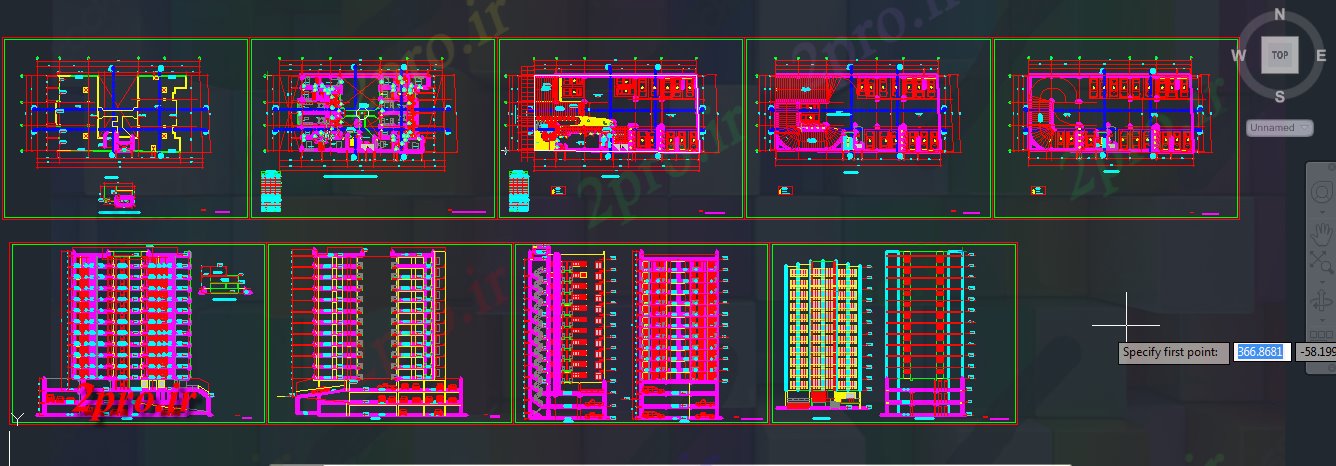 دانلود نقشه جزئیات ساخت و ساز housing_apartment_block- 12_storey (کد81943)