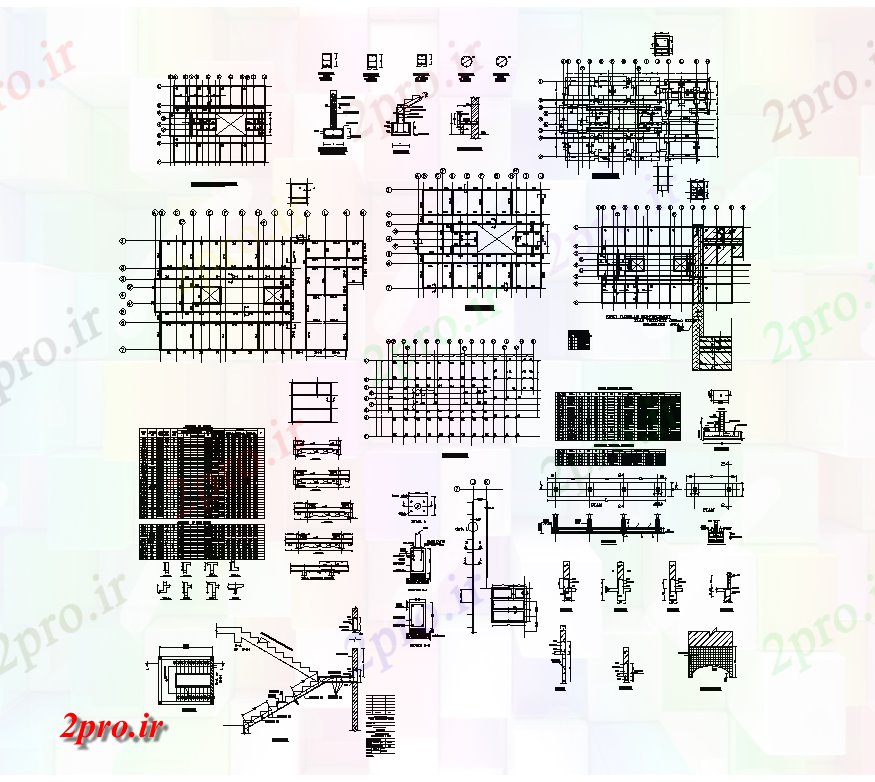 دانلود نقشه جزئیات ساختار ساختار مسکن طرحی جزئیات  (کد81952)