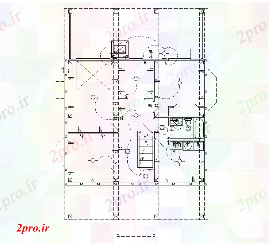 دانلود نقشه طراحی داخلی طراحی نصب و راه اندازی برق (کد81990)