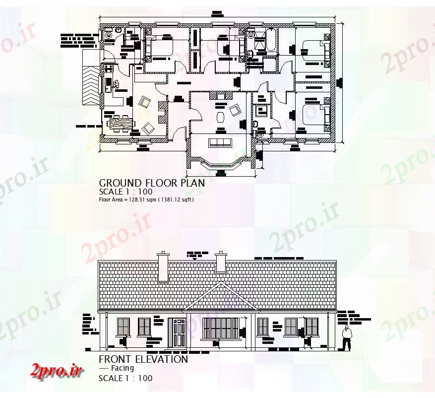 دانلود نقشه مسکونی  ، ویلایی ، آپارتمان  خانه طرحی ساخت و ساز ساختمان و نما طرحی  (کد81995)
