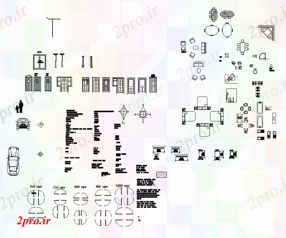 دانلود نقشه بلوک ، آرام ، نماد آرم ساختار متفاوت و نماد جزئیات (کد81996)