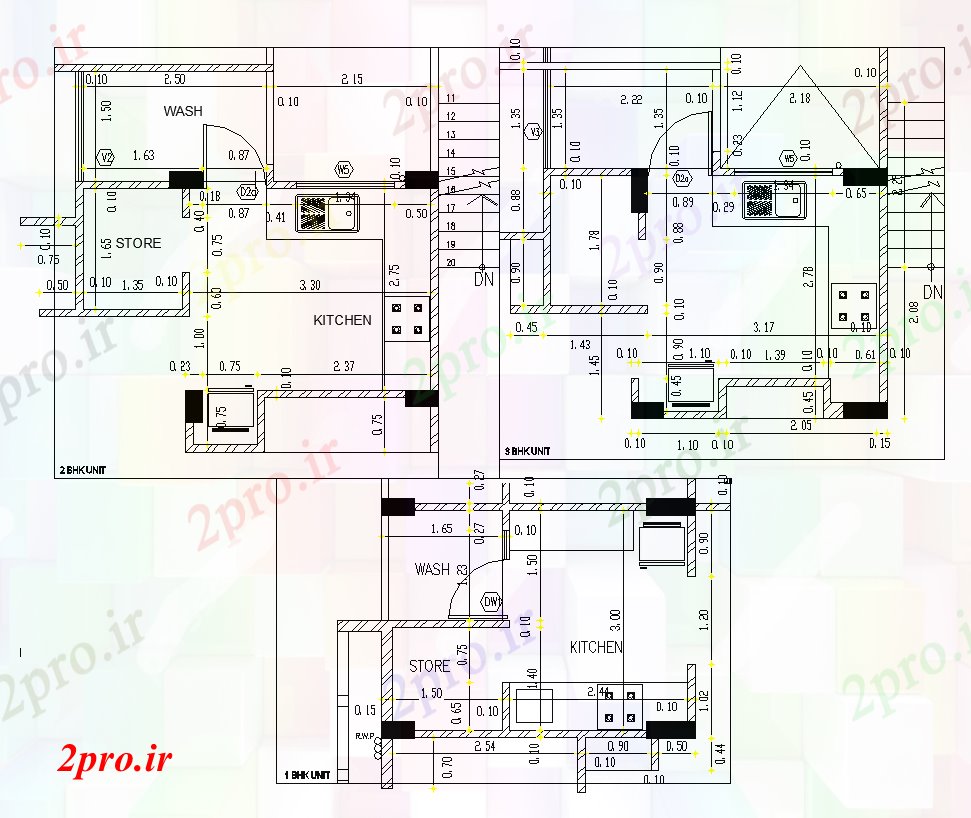 دانلود نقشه مسکونی ، ویلایی ، آپارتمان طراحی جزئیات ساختار های مختلف ساختمان 5 در 11 متر (کد82001)