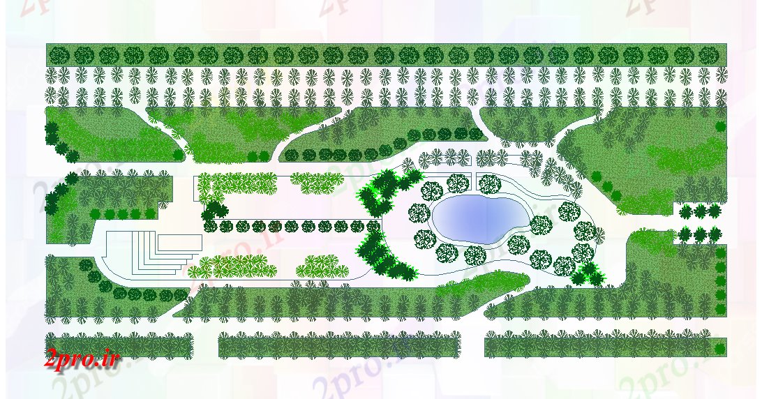 دانلود نقشه پارک - باغ    عمومی باغ  عمومی نما جزئیات  دو بعدی   چیدمان (کد82031)