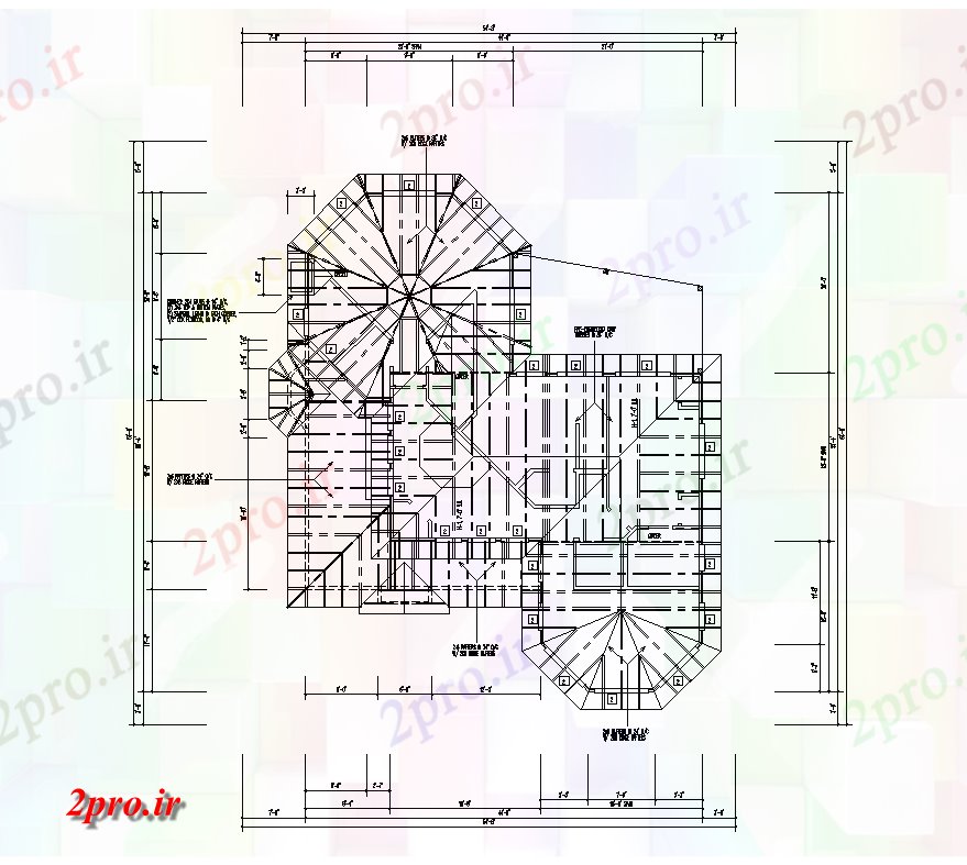 دانلود نقشه جزئیات ساختار ساختار سقف طرحی جزئیات  چیدمان اتوکد (کد82081)