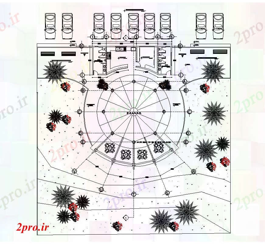 دانلود نقشه ساختمان اداری - تجاری - صنعتی جزئیات ساختمان سیستم پارکینگ  دو بعدی   چیدمان اتوکد (کد82084)