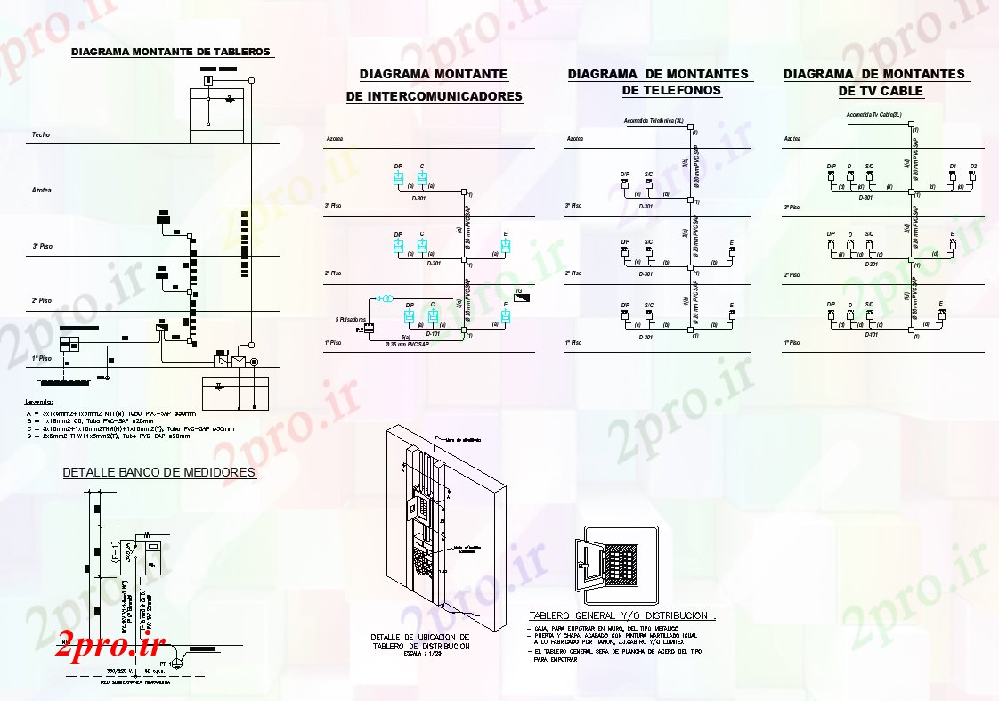 دانلود نقشه طراحی داخلی  دو بعدی  نصب و راه اندازی الکتریکی طرح (کد82130)