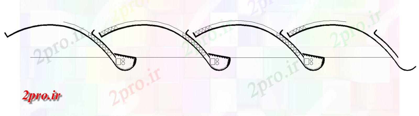 دانلود نقشه جزئیات ساختار ساختار قاب فولاد نما جزئیات  دو بعدی   چیدمان (کد82180)