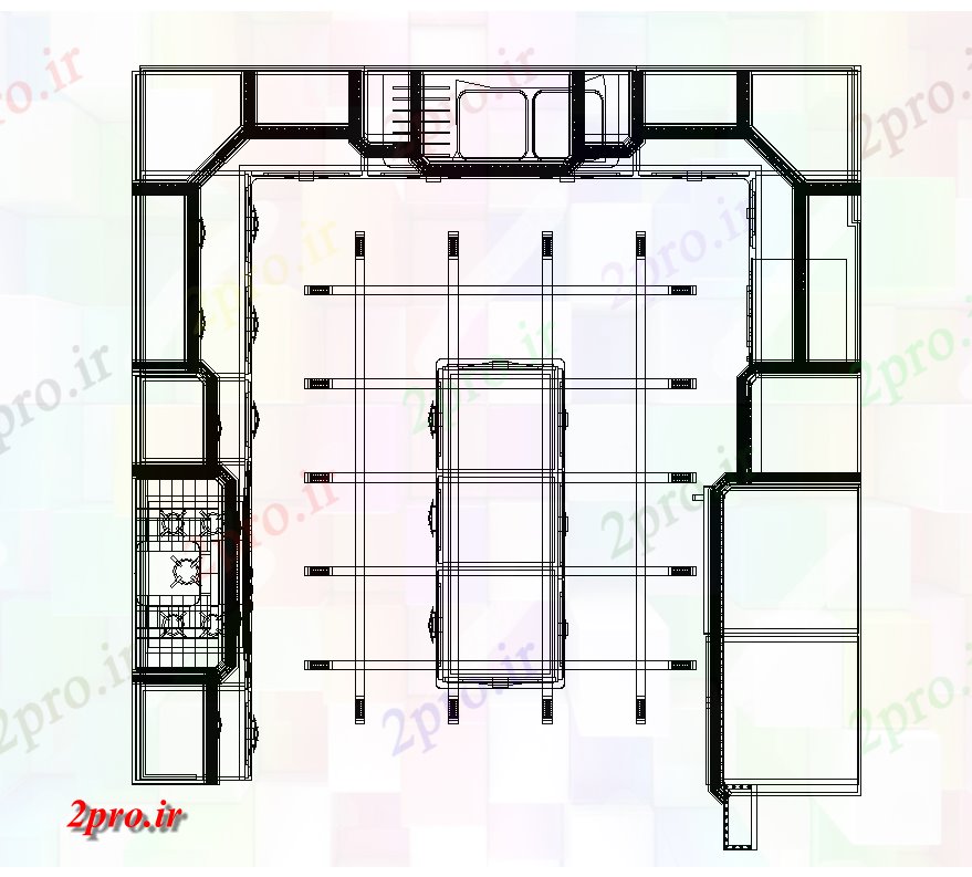 دانلود نقشه آشپزخانه ساختار آشپزخانه  دو بعدی   چیدمان اتوکد (کد82248)