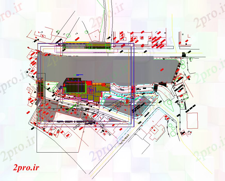 دانلود نقشه کارخانه صنعتی  ، کارگاه طرحی جزئیات ساختار کارخانه  دو بعدی   چیدمان اتوکد (کد82256)