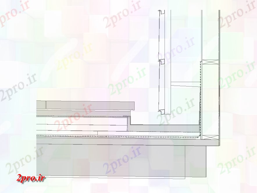 دانلود نقشه جزئیات ساختار ساختار طبقه بخش جزئیات  دو بعدی   چیدمان اتوکد (کد82296)