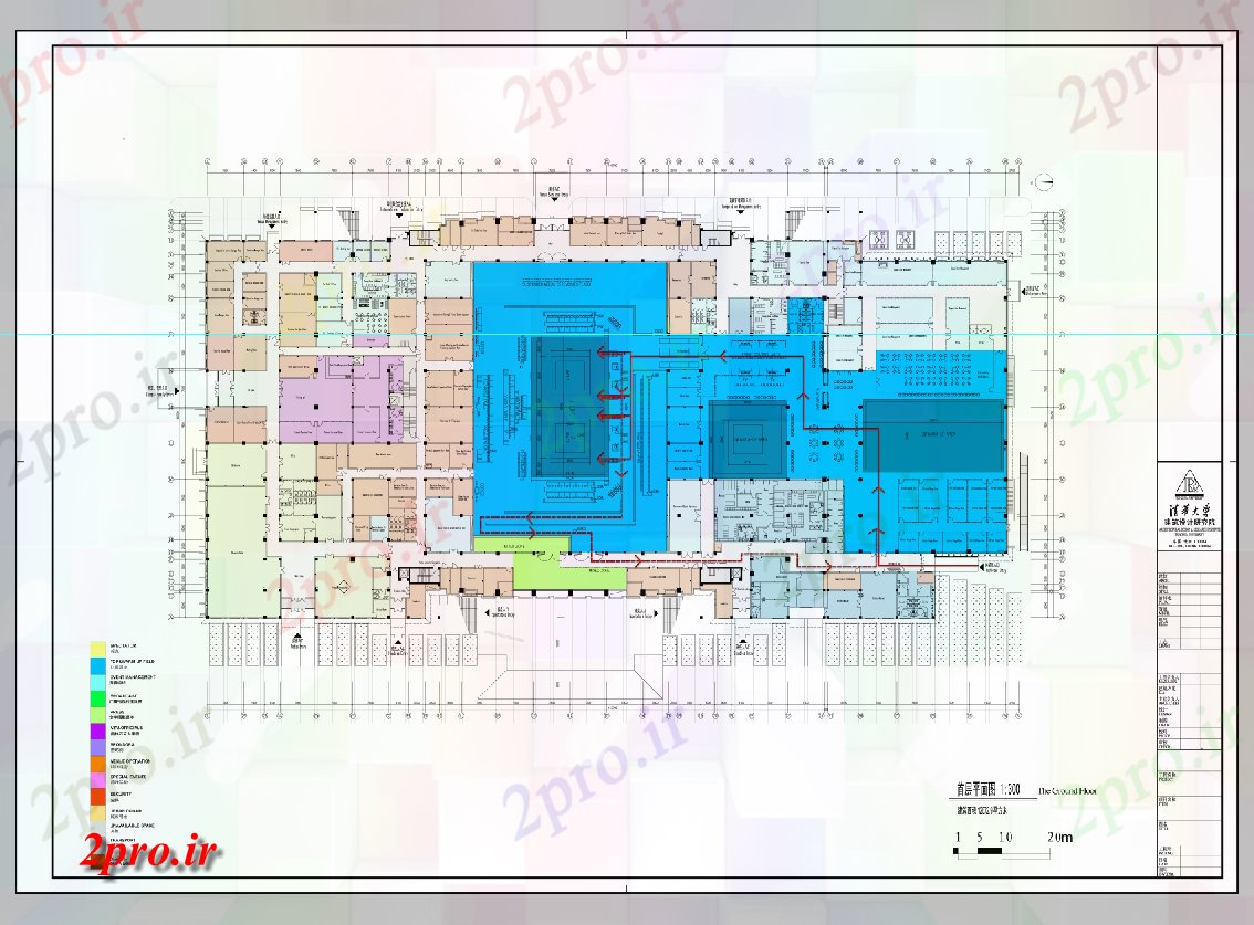 دانلود نقشه کارخانه صنعتی  ، کارگاه طرحی طبقه همکف از یک  دو بعدی   طرحی ساختمان های صنعتی  جزئیات (کد82361)