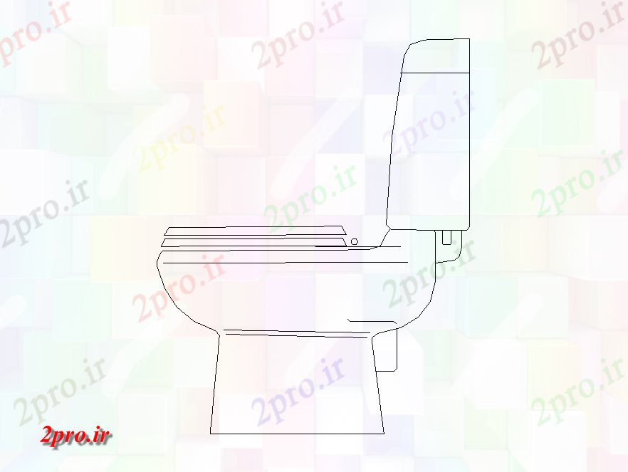 دانلود نقشه تجهیزات بهداشتی نشسته توالت نما جزئیات  دو بعدی   چیدمان اتوکد، (کد82401)