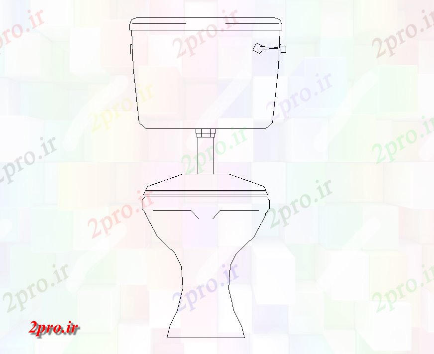 دانلود نقشه سرویس بهداشتی - دستشویی توالت نما جزئیات  طرحی بلوک (کد82408)