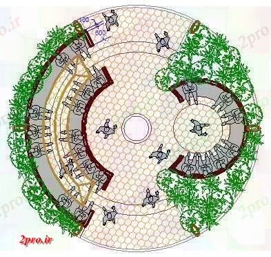 دانلود نقشه باغ شخصیکیوسک طراحی 10 در 10 متر (کد82451)