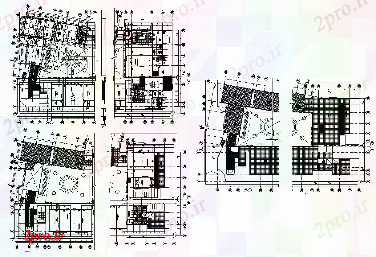 دانلود نقشه کارخانه صنعتی  ، کارگاه ساختمان صنعتی  جزئیات ساختار طراحی  دو بعدی  (کد82458)